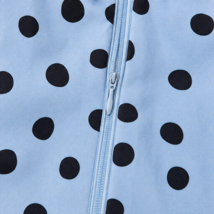 PolkaBelle – Polka-Dot Lantern Sleeve Jacket