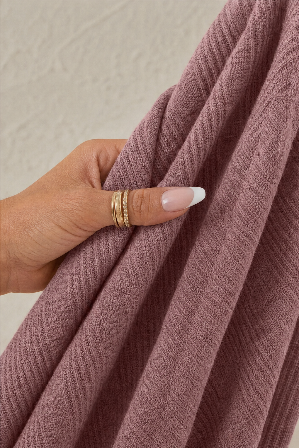 Wearbella – Batwing Sleeve Open-Front Knit Cardigan