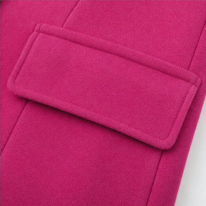 Wearbella – Double-Breasted Structured Wool-Look Coat