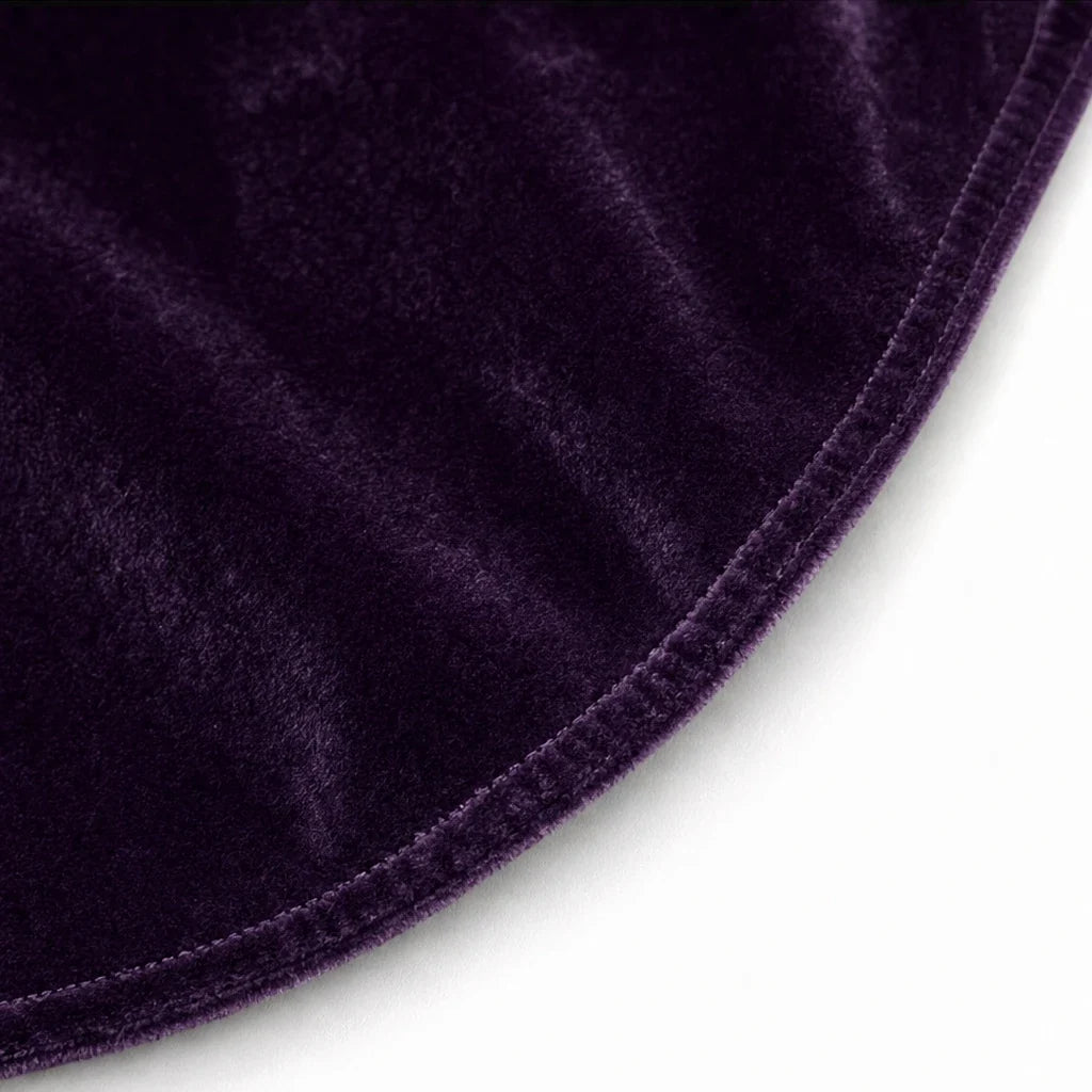 Velvara – Gold Button Velvet-Look Blouse