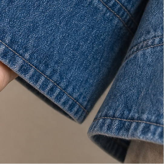 Everden – Toggle-Front Wrap Denim Jacket
