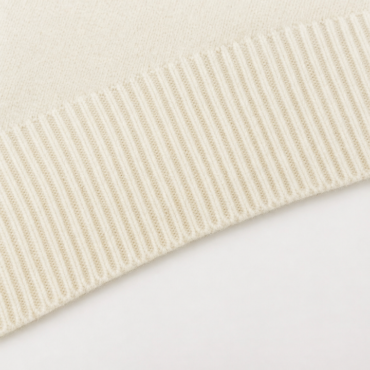 Vellora – Draped V-Neck Stretch-Knit Sweater