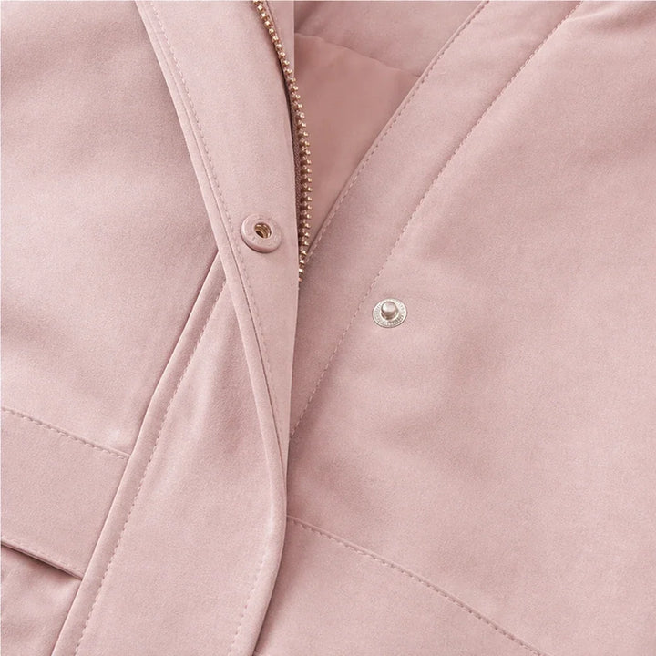 Plushora – Plush Hooded Mid-Length Parka