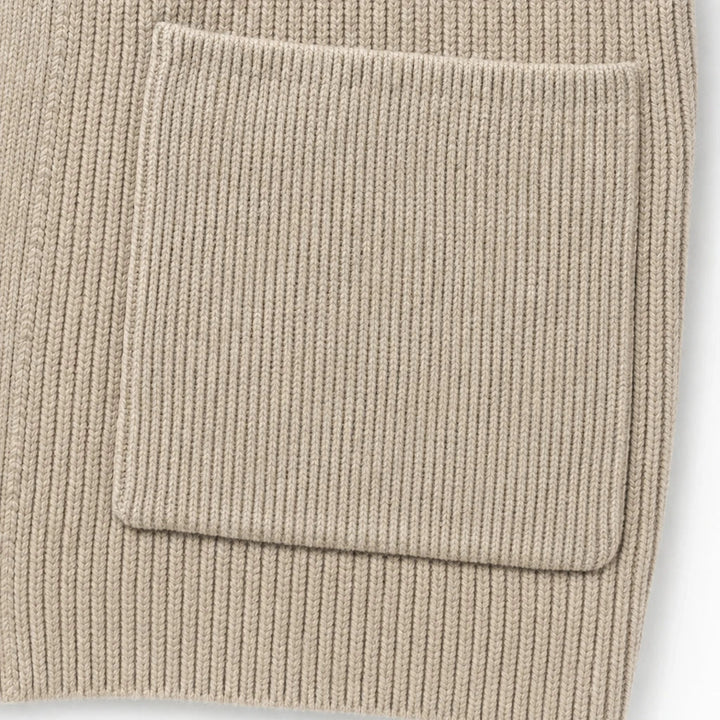 Elara – Ribbed Knit Double-Breasted Cardigan