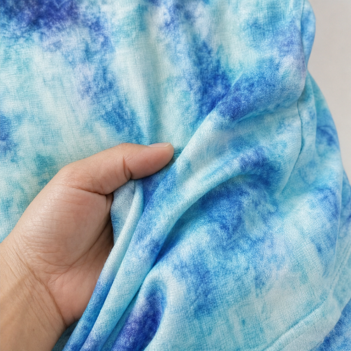 Batik Belle – Tie-Dye Lace-Up V-Neck Top