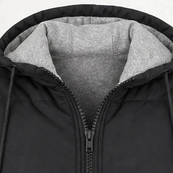 Vellora – Long Quilted Hooded Winter Coat