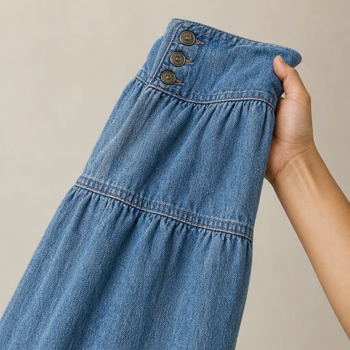 Tierlyn – High-Waist Tiered A-Line Maxi Skirt