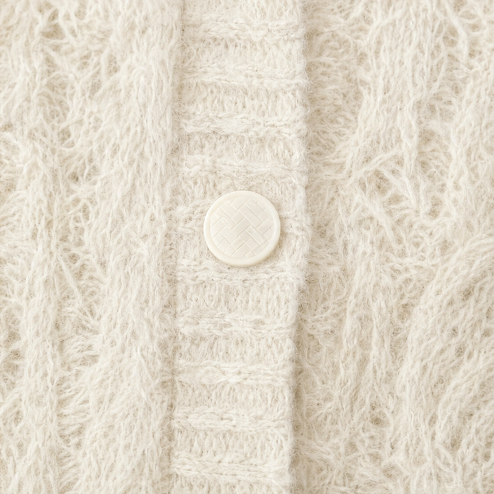 Sailmara – Sailor Collar Crochet Knit Cardigan
