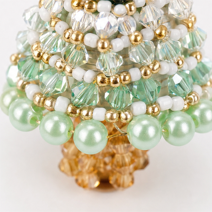 Winterbead – Layered Pearl And Crystal Snowflake Ornament Kit