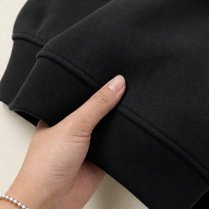 Wearbella - Asymmetrical Hem High-Neck Sweatshirt