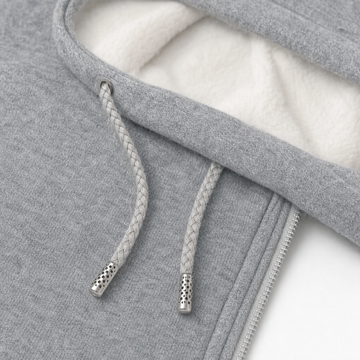 Wearbella – Cable-Knit Longline Zip-Up Hoodie