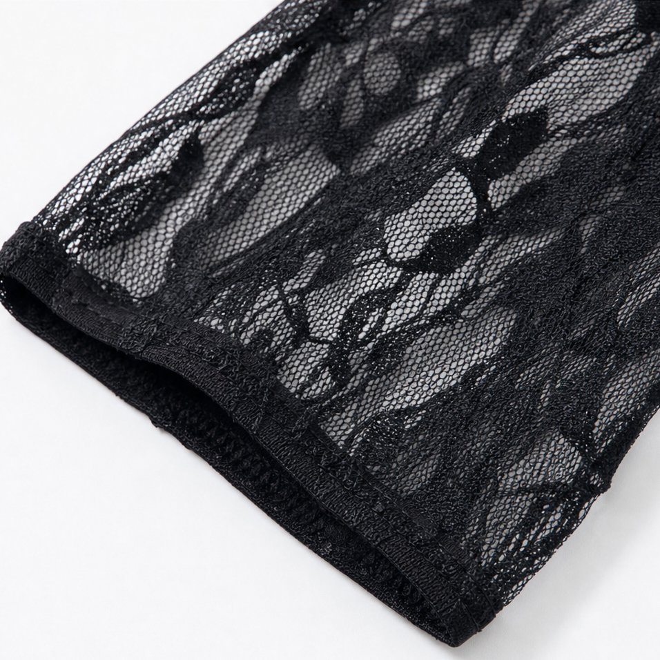 Sheerline – Floral Lace Sheer-Overlay Leggings