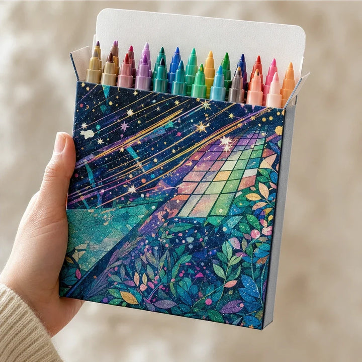 GlimmerDuo – Dual-Tip Glitter Acrylic Paint Markers