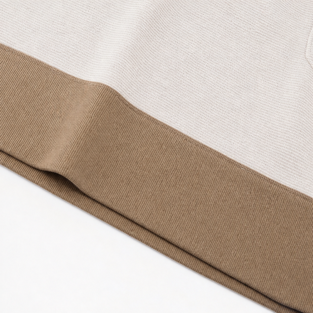 Zipfelt – Half-Zip Ribbed-Trim Sweatshirt Dress