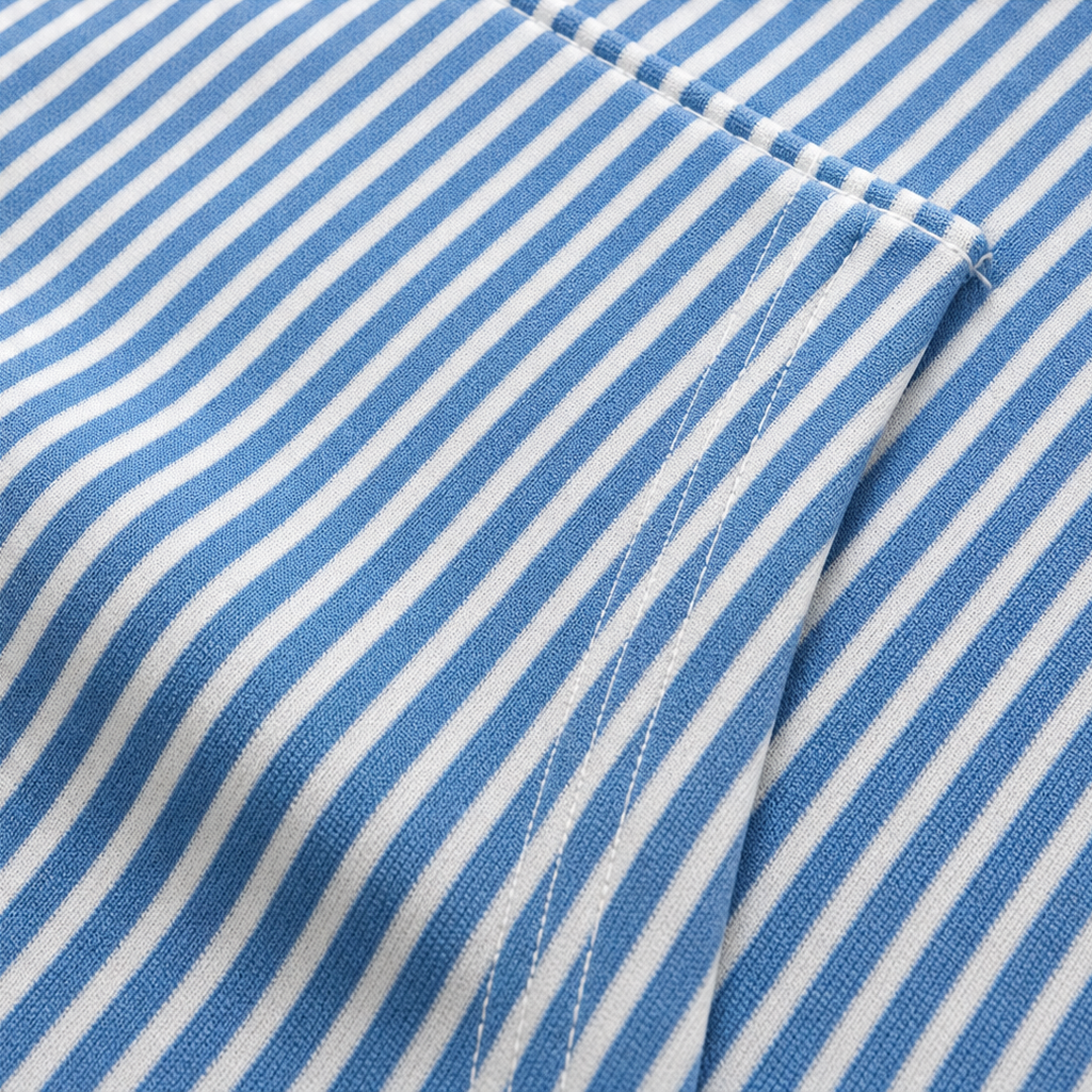 Stripeday – Striped Drawstring Hooded Kangaroo Pocket Hoodie