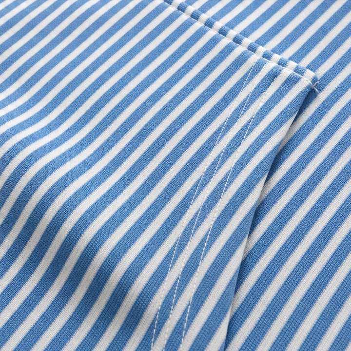 Stripeday – Striped Drawstring Hooded Kangaroo Pocket Hoodie