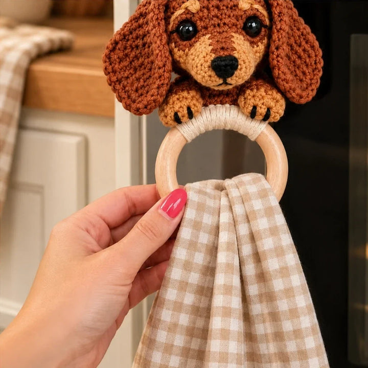 DoxieLoop – Dachshund Crochet Towel Holder Kit