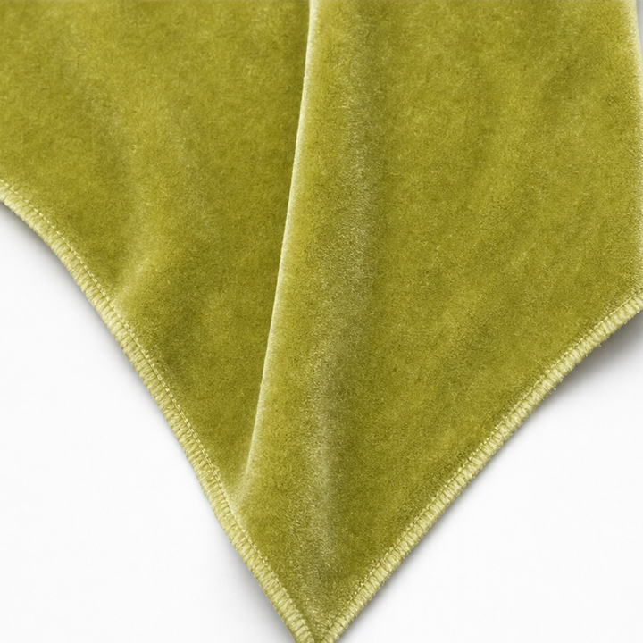 Velvara – Asymmetric Button Velvet Turtleneck Top