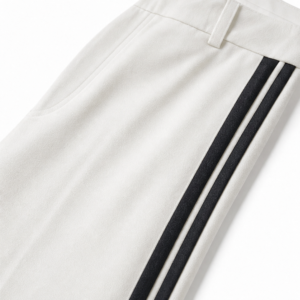 Blancour – Contrast Piping Double-Breasted Suit Set