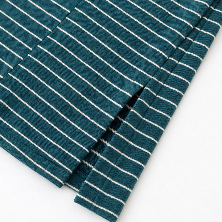 Stripe & Ease – Striped Pullover And Wide-Leg Pants Set