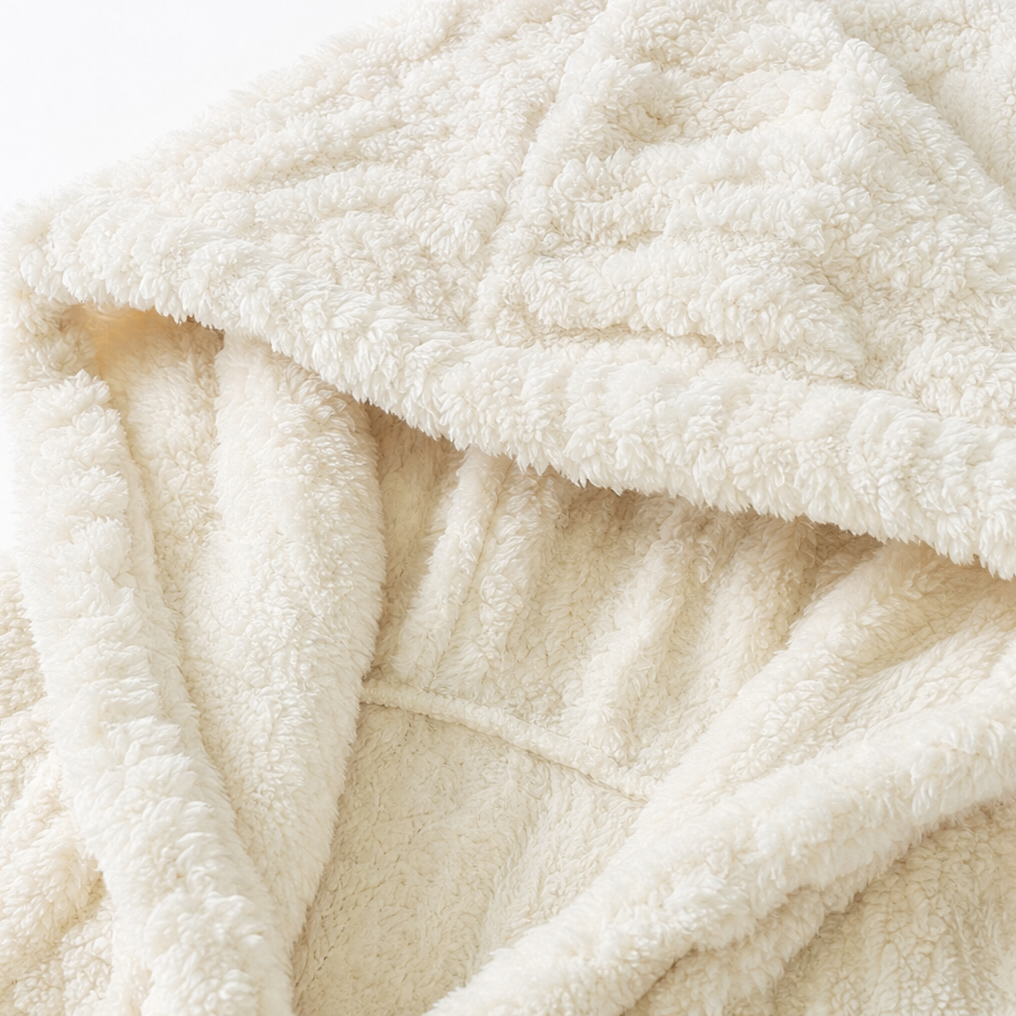 Cinchwarm – Cable-Knit Hooded Long Cardigan