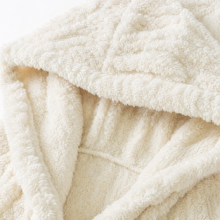 Cinchwarm – Cable-Knit Hooded Long Cardigan