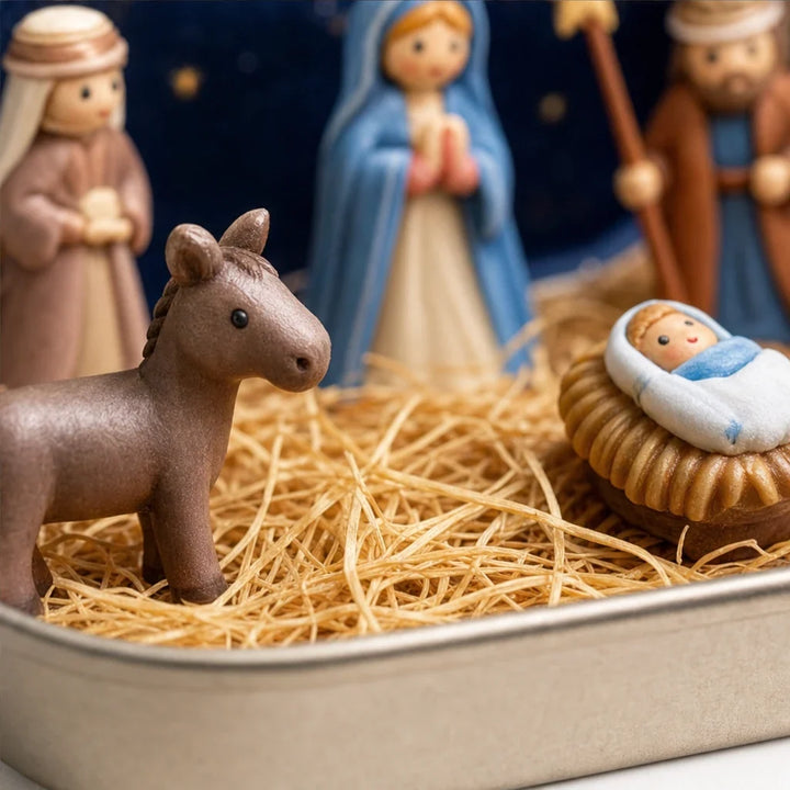 Little Bethlehem – Miniature Nativity Scene Keepsake Tin