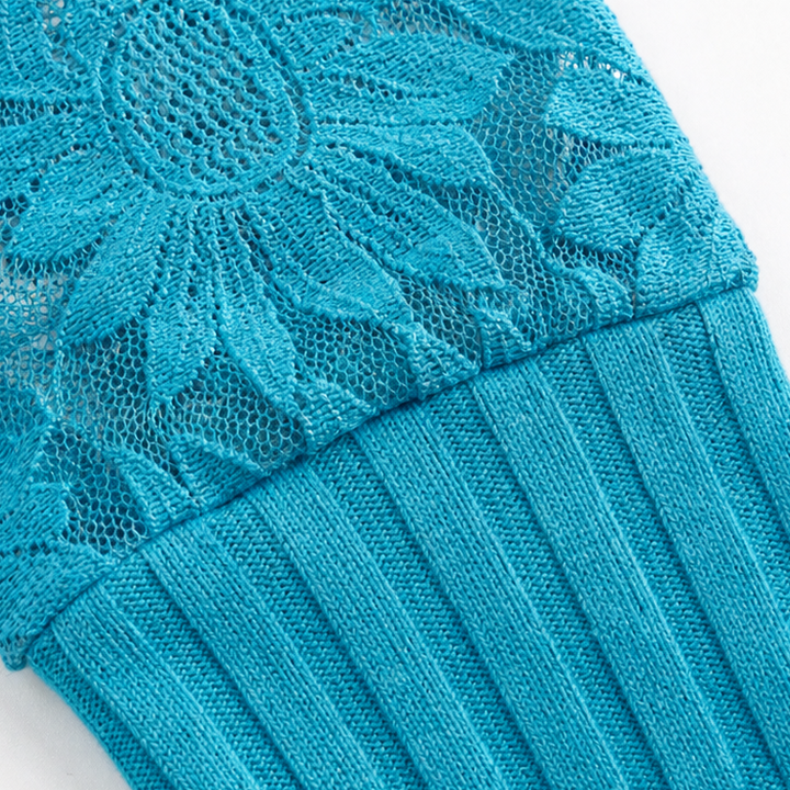 Sunflower Muse – Sunflower Lace Ribbed V-Neck Top