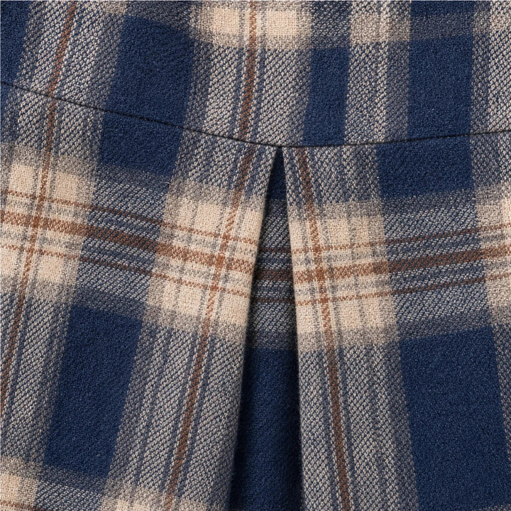 Caledon – Plaid Button-Front Long-Sleeve Blouse