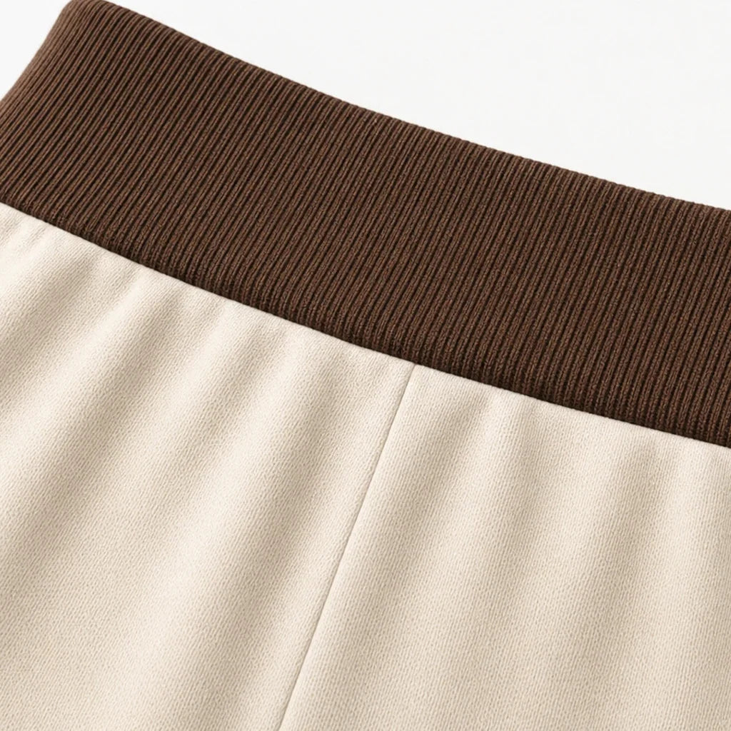 Rally Rib – Cropped Bomber And Striped Wide-Leg Pants Set