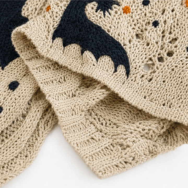 Amberknit – Open-Knit Crochet Pumpkin Sweater