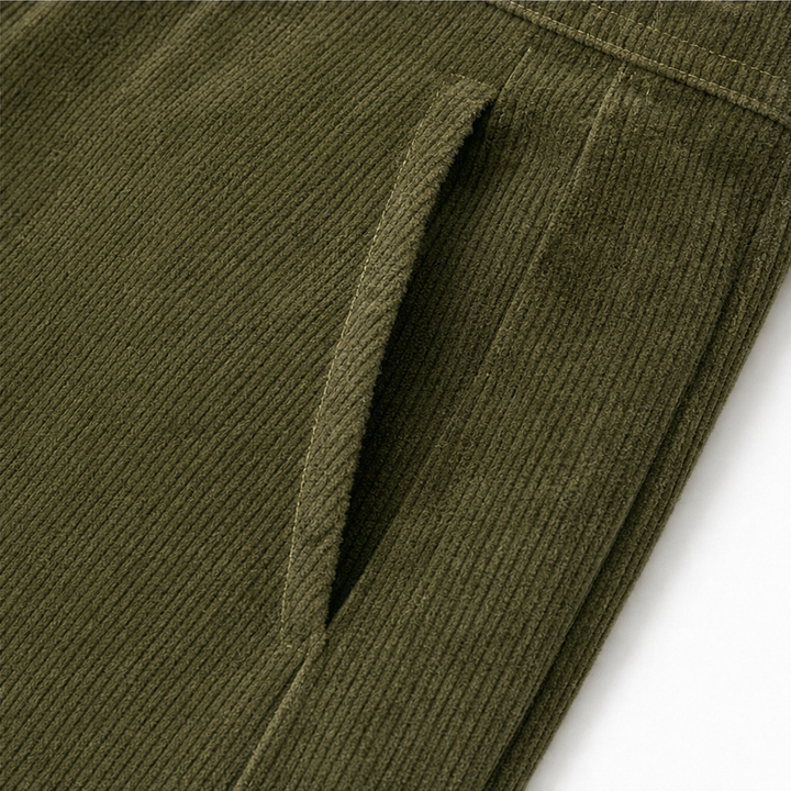 Cordelle – Asymmetrical Button-Front Pleated Wide-Leg Pants