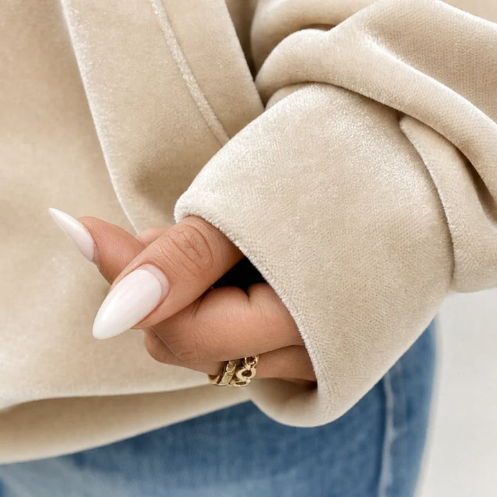 Veloura – Velour Henley Pocket Hoodie