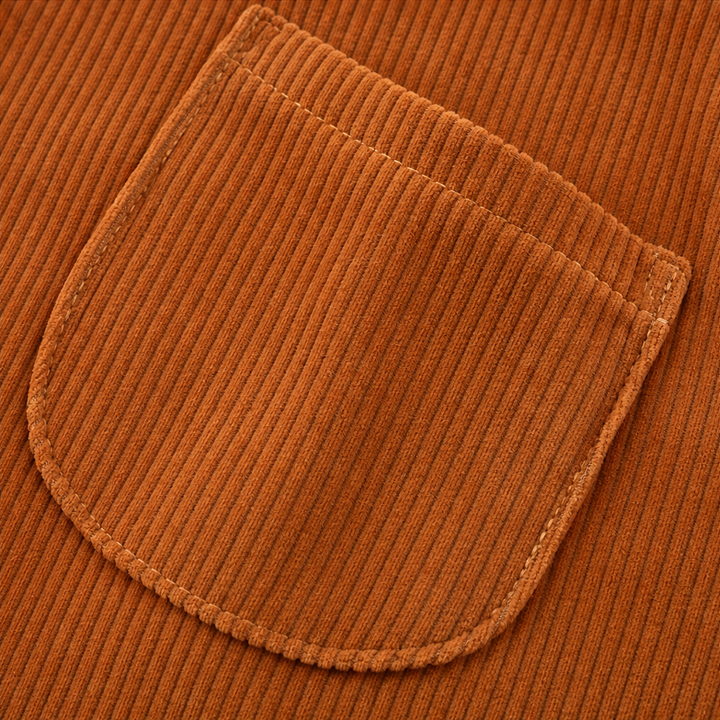 Draperie – Asymmetric Button-Wrap Corduroy Top