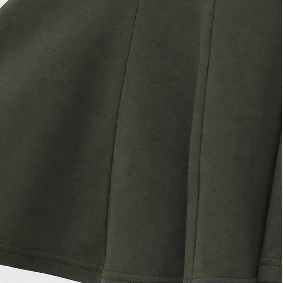 Wearbella – Square Neck Long Sleeve A-Line Mini Dress
