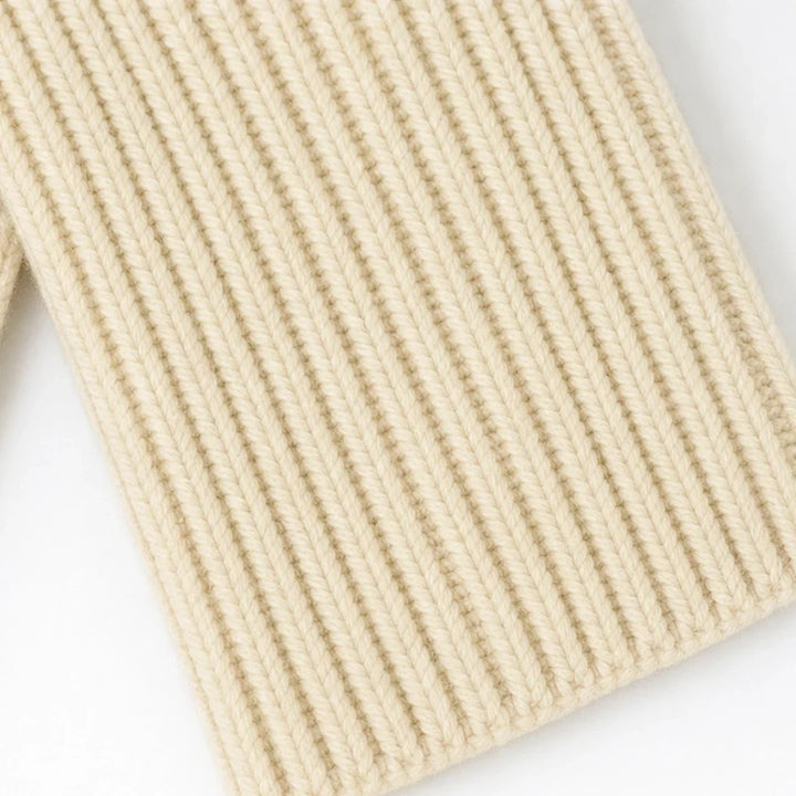 Velora – Asymmetric Button Off-The-Shoulder Knit Sweater
