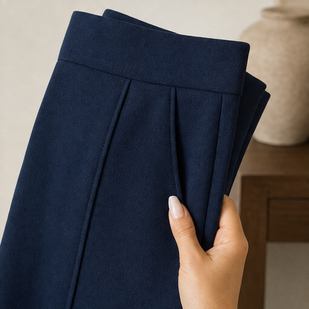 Vela – High-Waisted Wide-Leg Trousers
