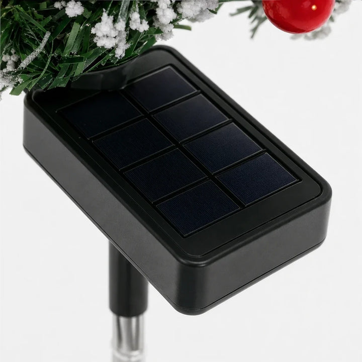 CedarGlow – Solar Multicolor LED Cedar Christmas Tree