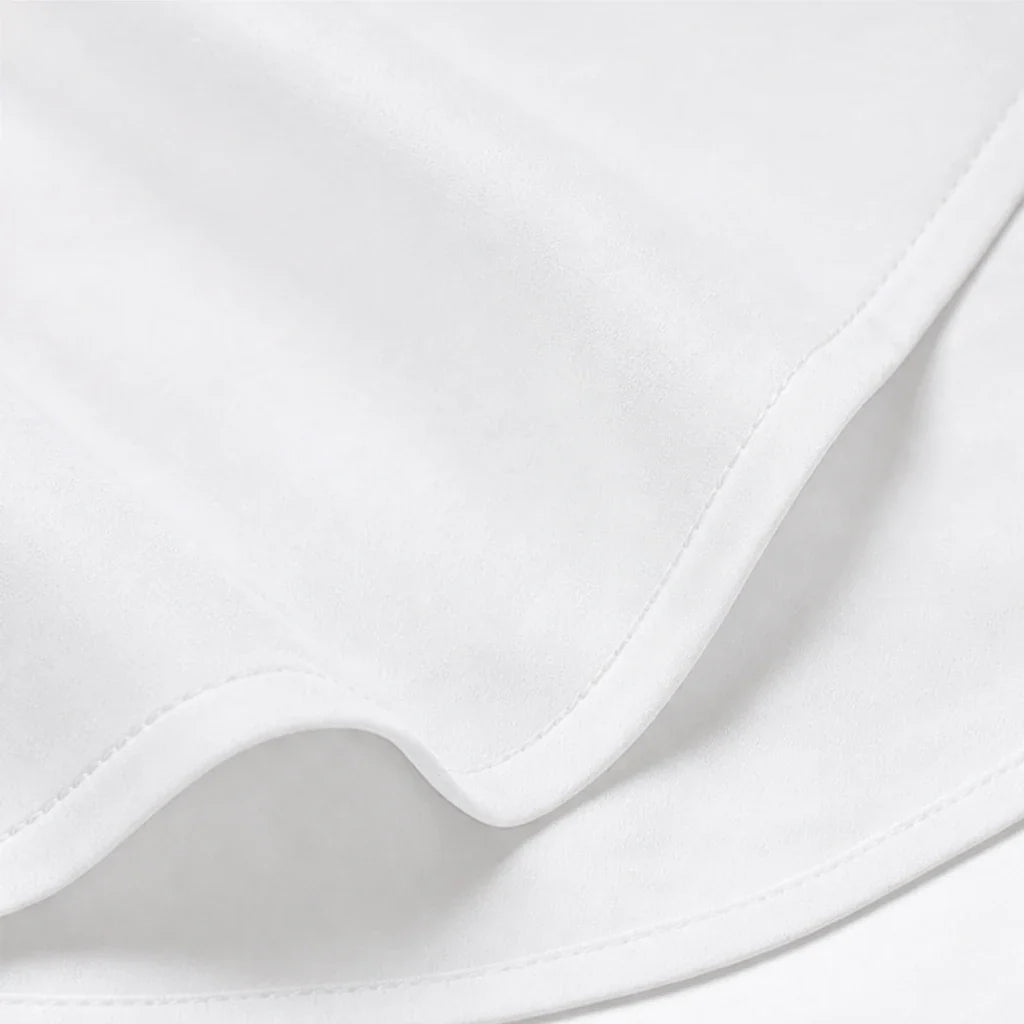 Poise – Dual Flap Pocket Curved Hem Button-Down Shirt