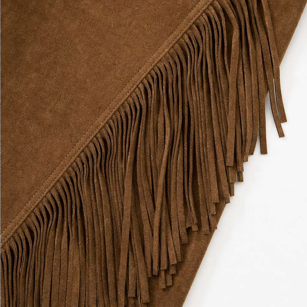 Sundance Rove – Fringe Trim Wide-Leg Suede-Feel Jumpsuit