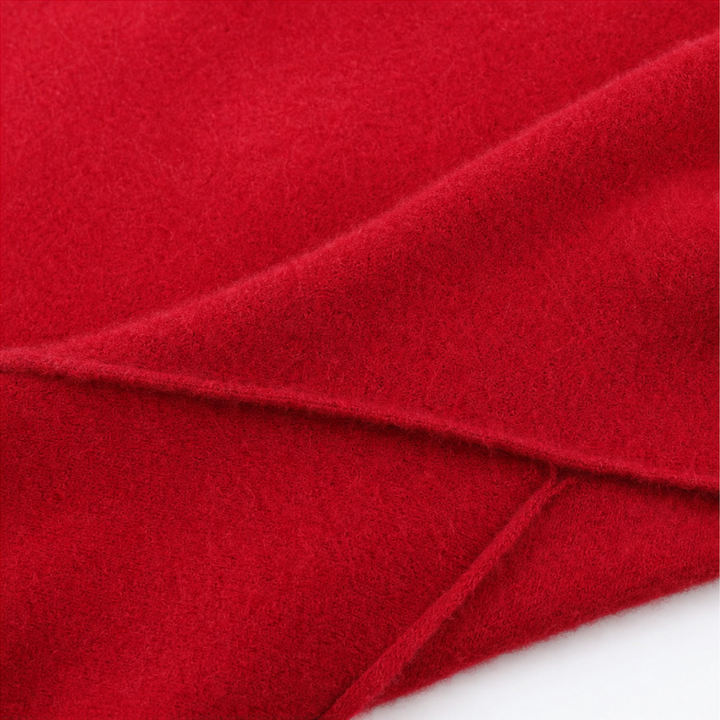 Mantelle – Draped Shawl Collar Open-Front Wool Coat