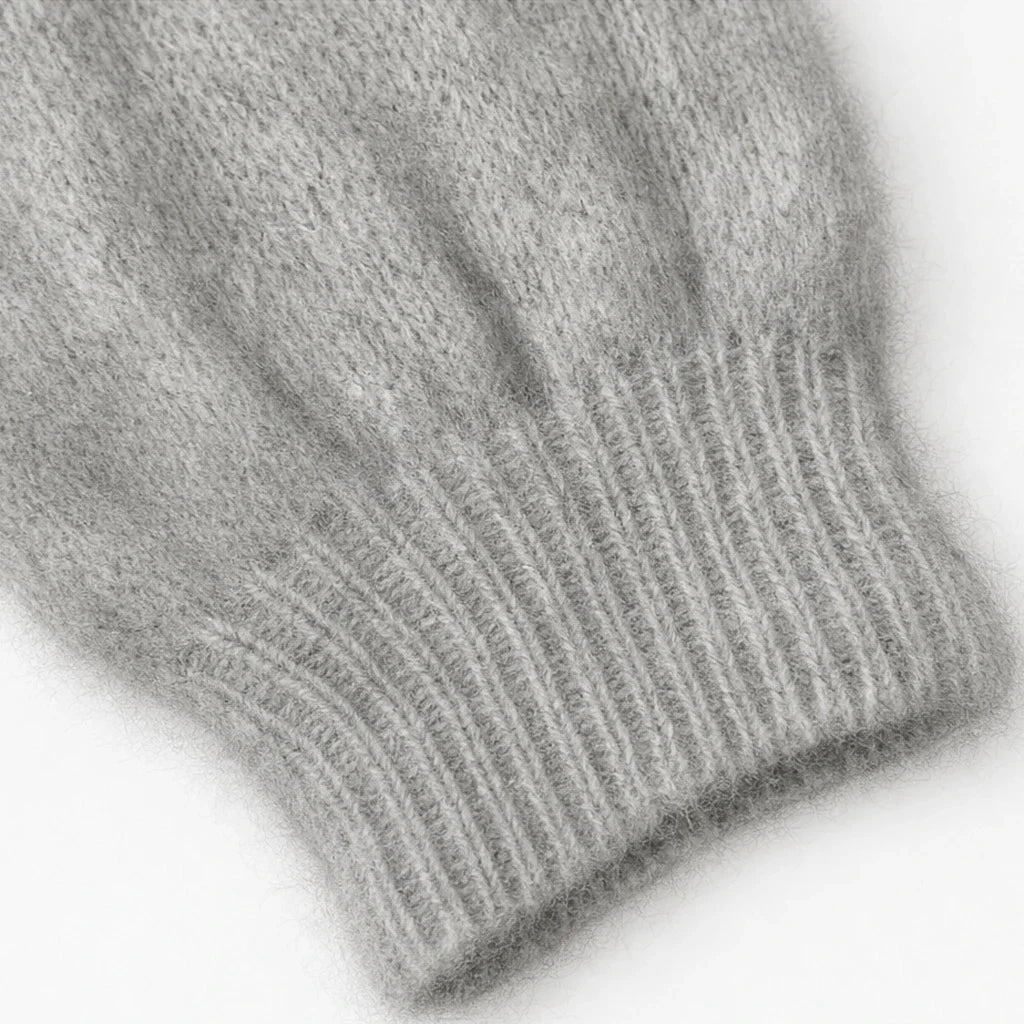 Lunelle – Openwork Knit Lantern Sleeve Sweater