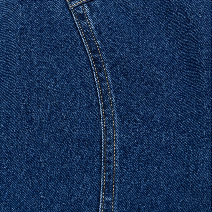 Wearbella – Sheer Puff Sleeve Denim Button-Up Shirt