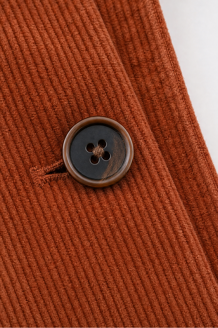 Wearbella – Fine Corduroy-Look Structured-Shoulder Jacket