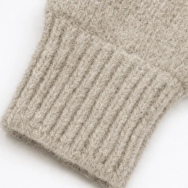 Lunavia – Loose-Fit Mock-Neck Knit Sweater