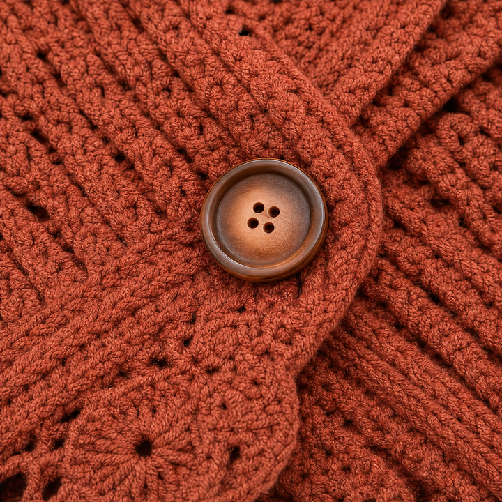 Mayfield – Crochet Scalloped Hem Wrap Cardigan