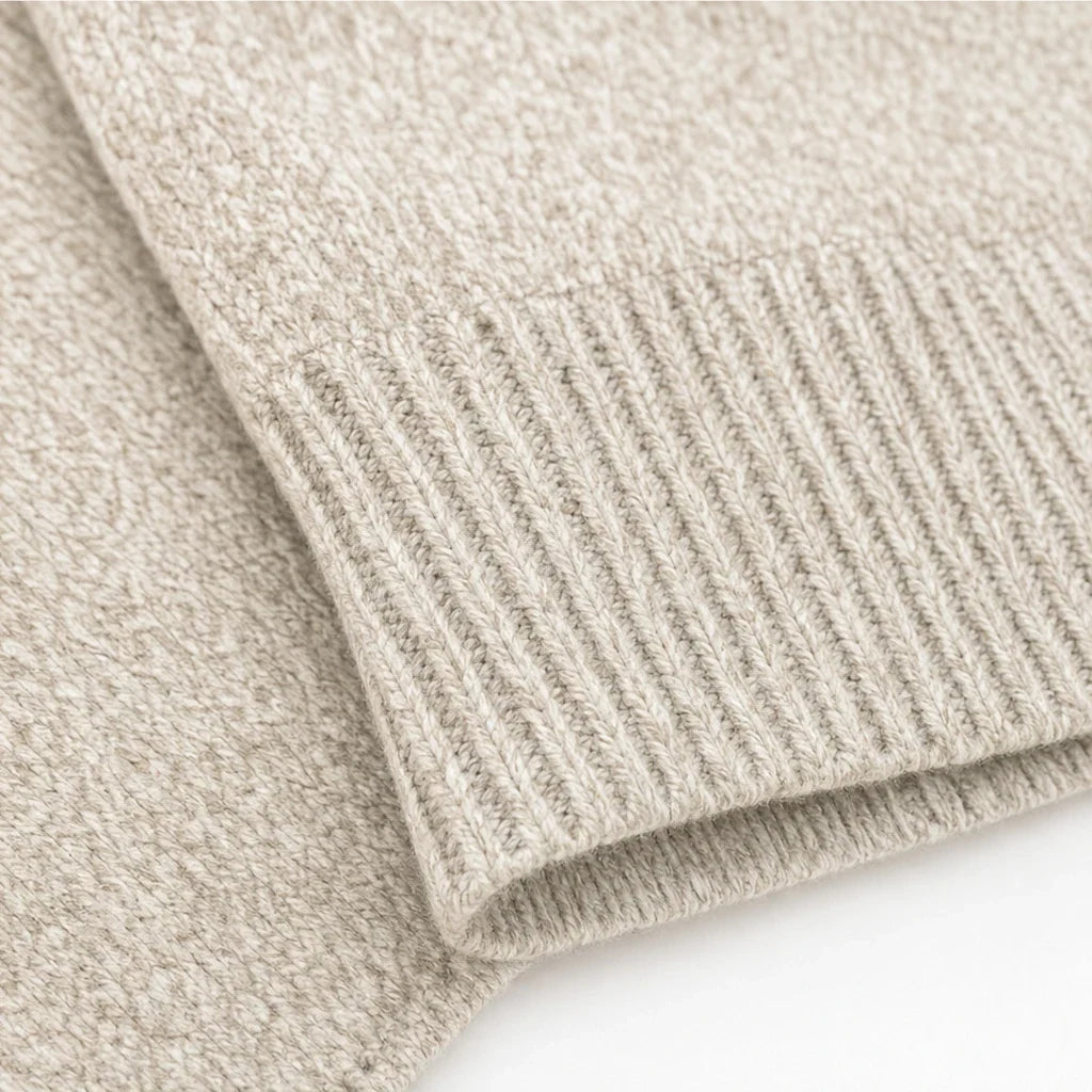 Cabelune – High-Neck Cable-Knit Cape Poncho Sweater