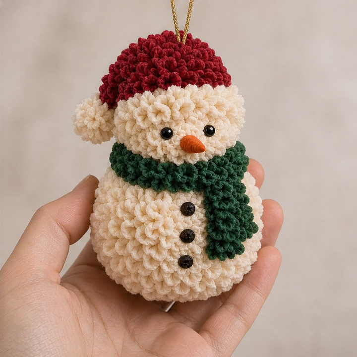 Tuftly – Fabric-Poke Snowman Christmas Ornament Kit