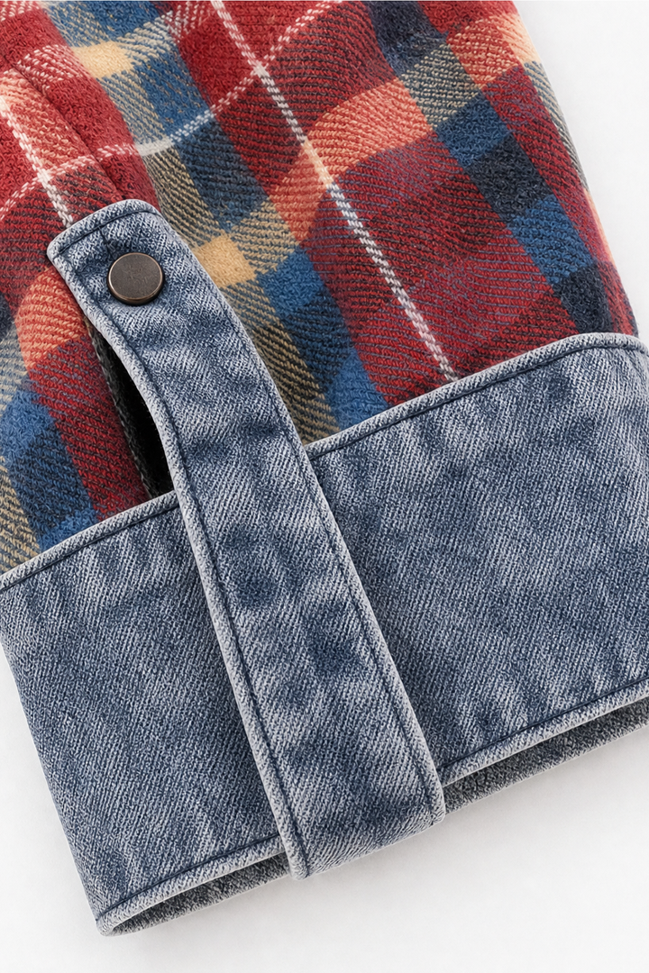 Havelyn – Denim-Trim Hooded Knit Cardigan