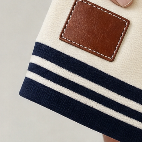Dorellia – Contrast-Stripe Half-Zip Polo Dress
